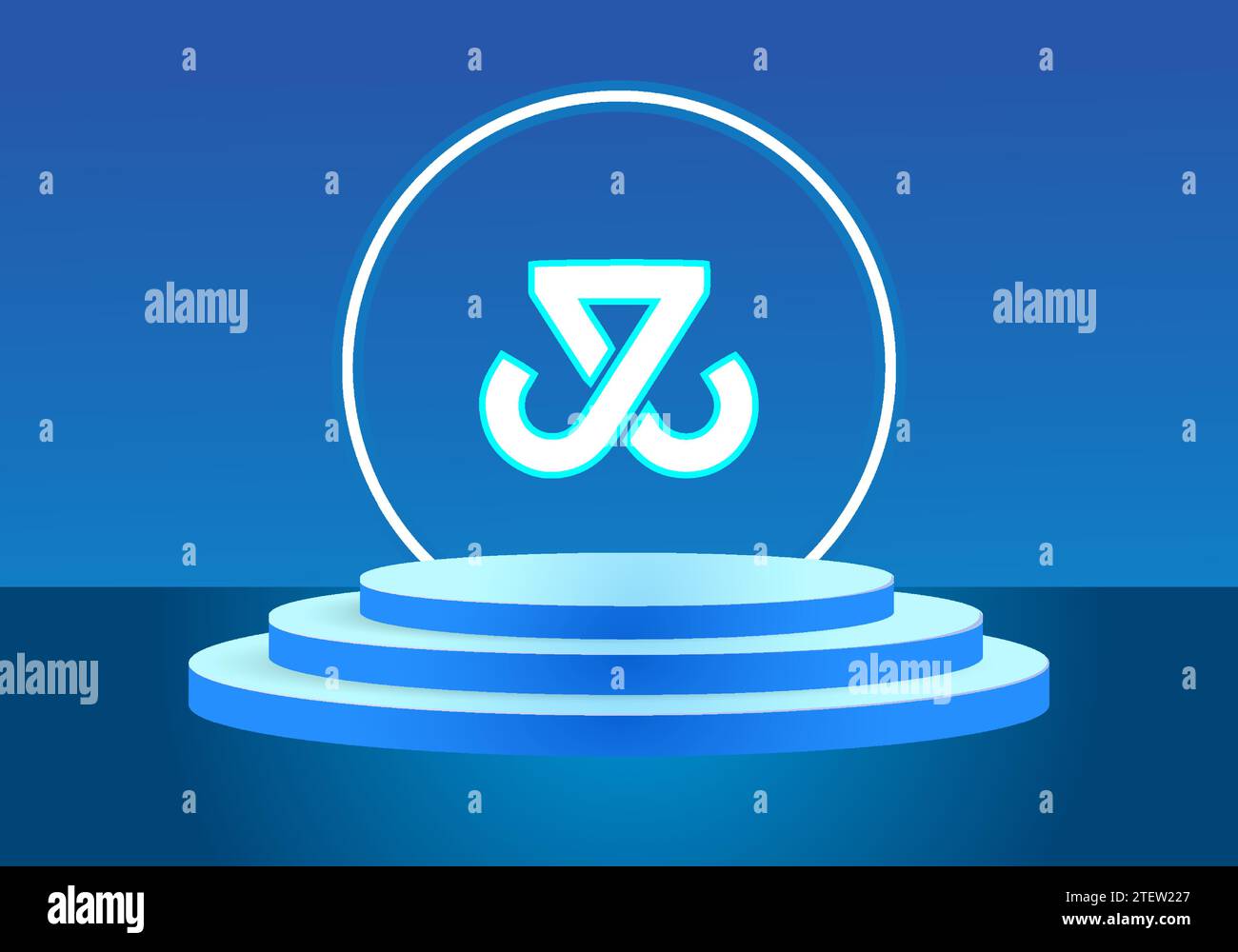 Logo bleu JJ. Conception de logo de vecteur pour les entreprises. Illustration de Vecteur