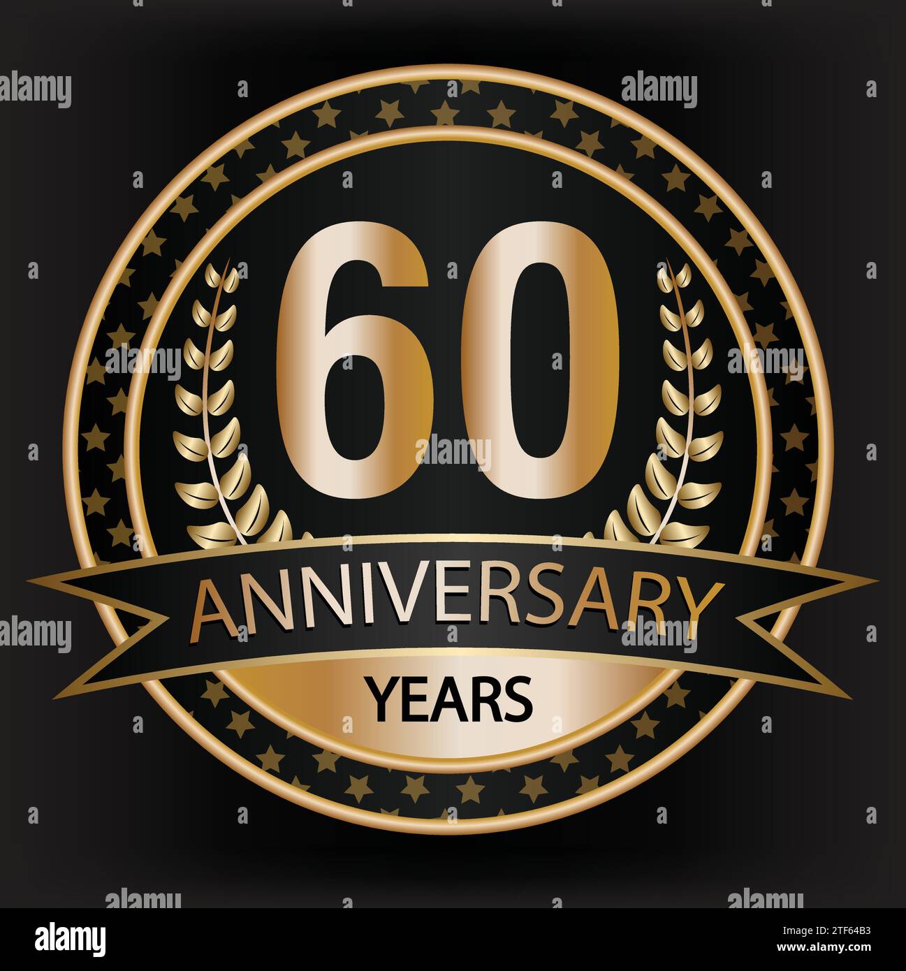 timbre distinctif du 60 e anniversaire Illustration de Vecteur