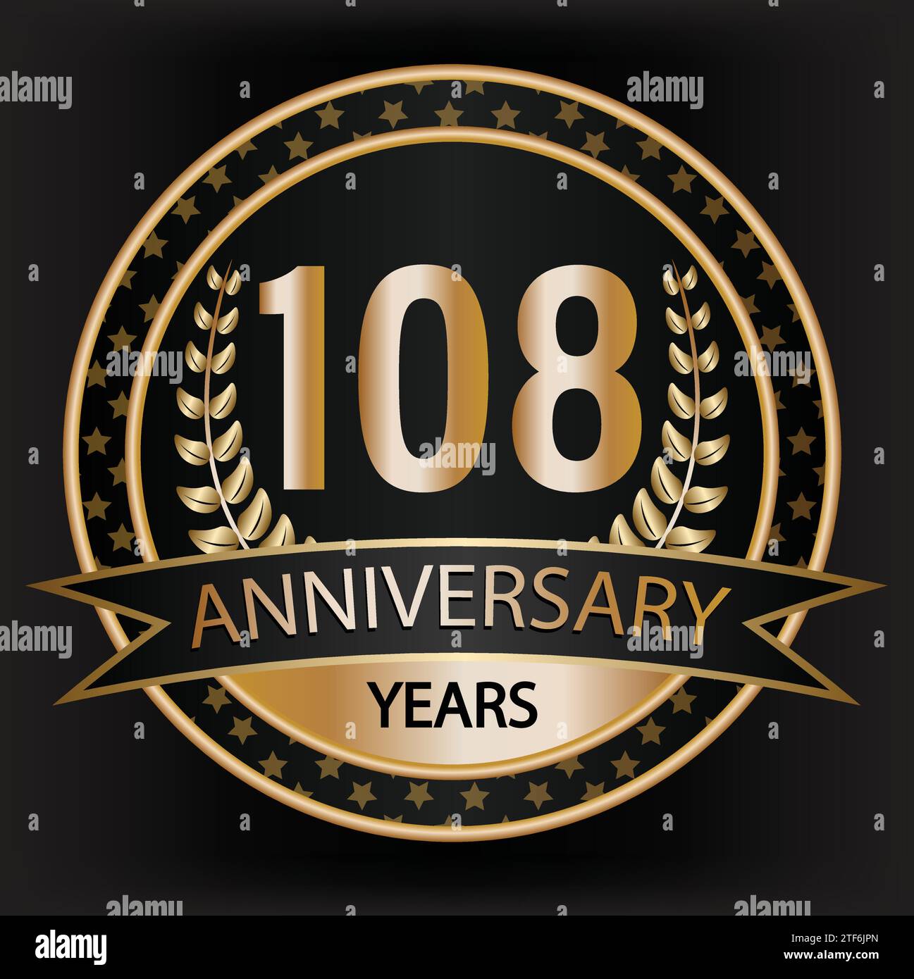 timbre distinctif du 108 e anniversaire Illustration de Vecteur