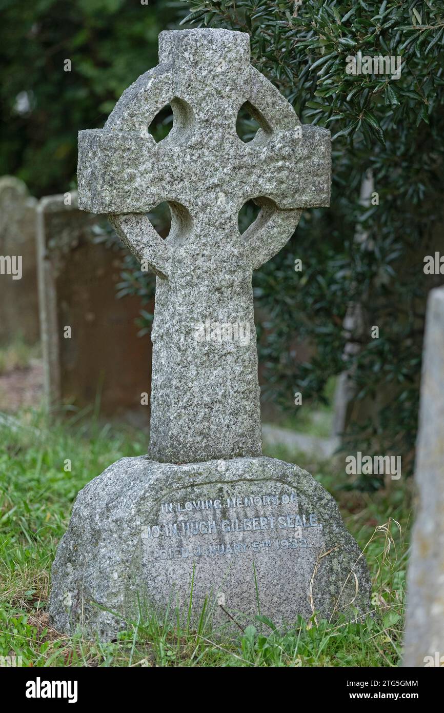 Vieilles pierres tombales, Graveyard, Steyning, West Sussex, Angleterre, grande-Bretagne Banque D'Images