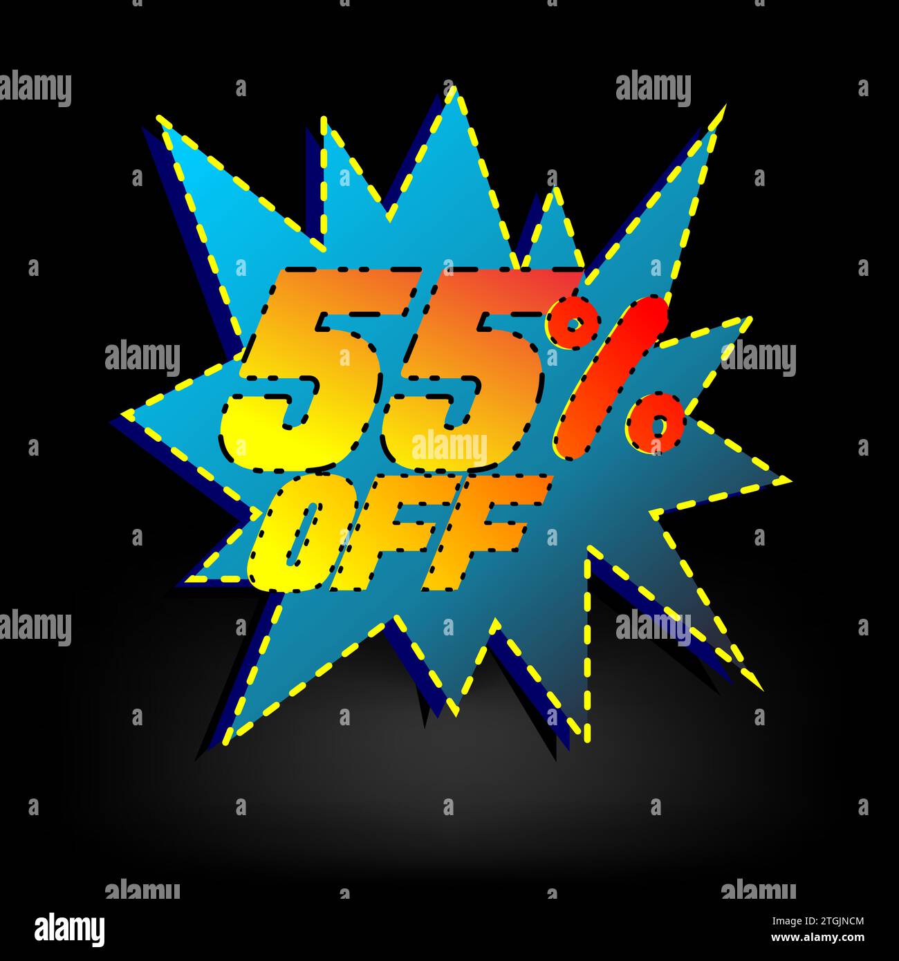 PROMOTION MARKETING D'OFFRE D'AUTOCOLLANT DE RÉDUCTION Illustration de Vecteur