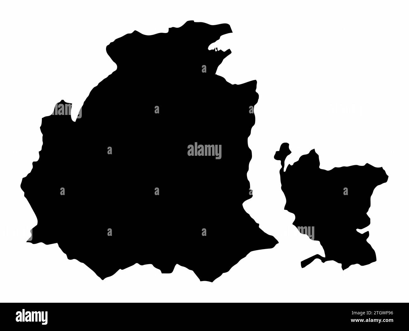Carte silhouette du canton d'Obwald isolé sur fond blanc, Suisse Illustration de Vecteur