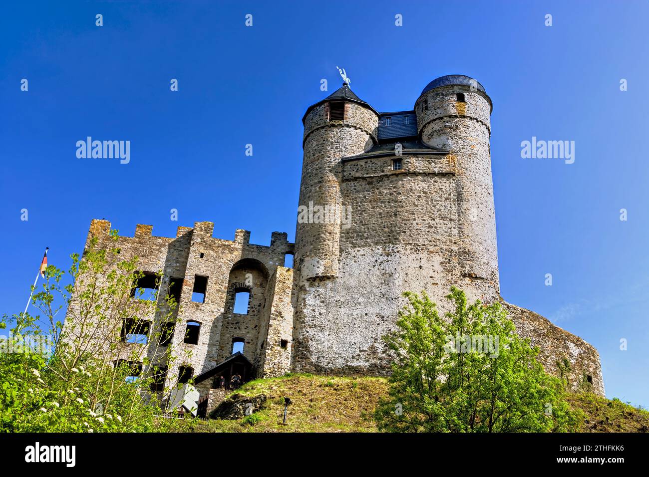 Château de Burg Greifenstein, Greifenstein, Hesse, Allemagne, Europe Banque D'Images