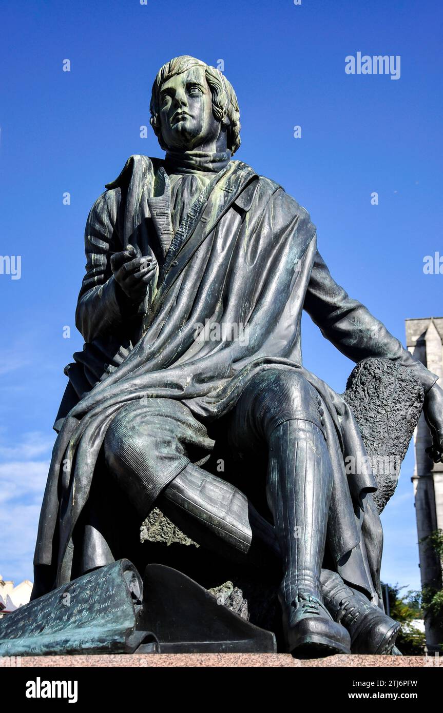 La Statue de Robert Leroux, l'octogone, Dunedin, Otago, île du Sud, Nouvelle-Zélande Banque D'Images
