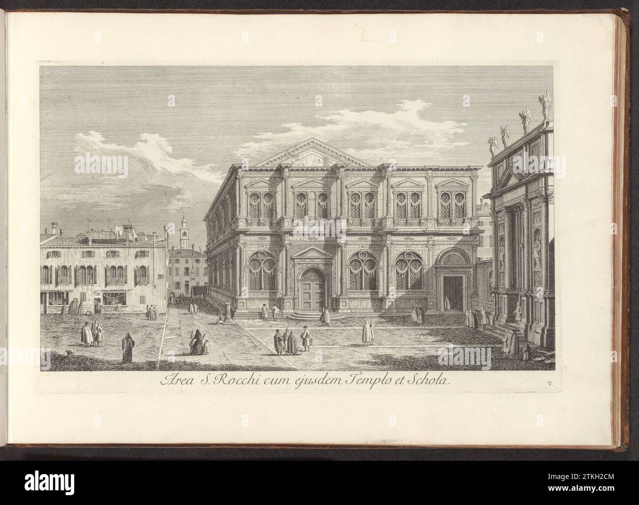 Vue de Campo San Rocco à Venise, Antonio Visentini, après Canaletto, 1742 vue de Campo San Rocco à Venise, avec la Scuola Grande di San Rocco. L'impression fait partie d'un album. Venise papier gravure Campo San Rocco. Grande école de San Rocco vue de Campo San Rocco à Venise, avec la Scuola Grande di San Rocco. L'impression fait partie d'un album. Venise papier gravure Campo San Rocco. Grande école de San Rocco Banque D'Images