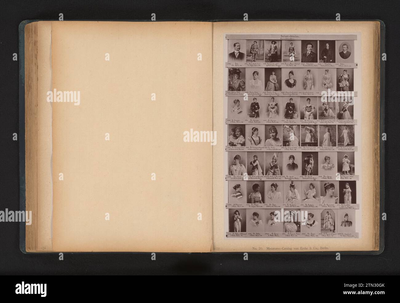 Portraits d'acteurs et actrices allemands, Erche & Co., c. 1880 - en 1885 ou avant Berlin Paper collotype Berlin Paper collotype Banque D'Images