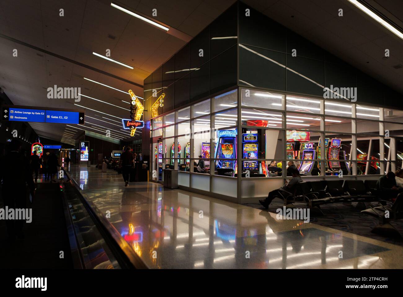 Vue générale du terminal 3 de l'aéroport international Harry Reid à Las