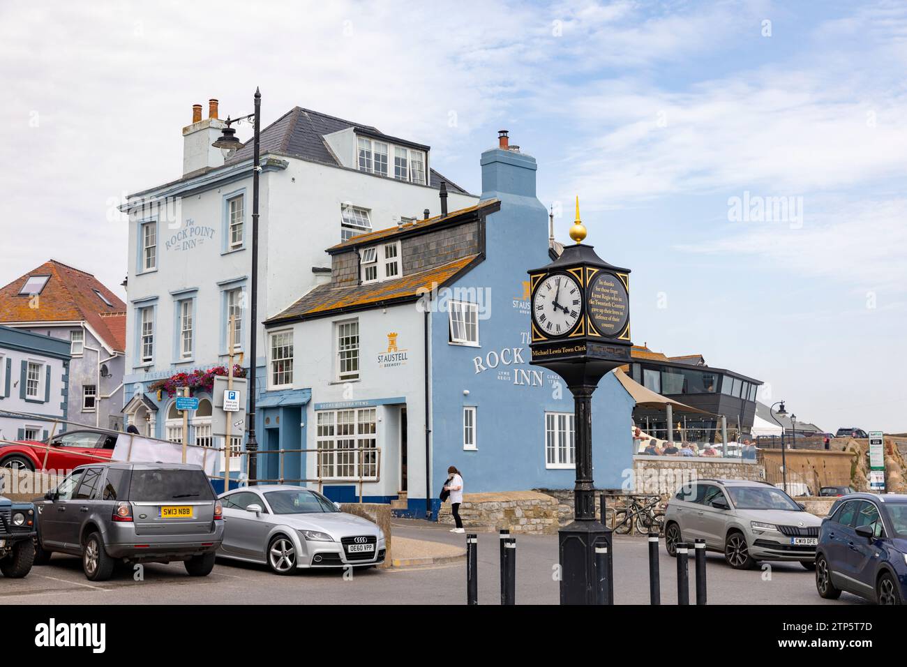 Lyme Regis Dorset, la tour de l'horloge publique Rock point Innand, Angleterre, Royaume-Uni, 2023 Banque D'Images