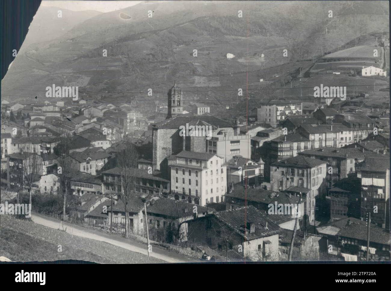 12/31/1930. Vue partielle d'Eibar. Le gouvernement lui a décerné le titre de ville exemplaire pour avoir été la première ville à proclamer la République. Crédit : Album / Archivo ABC / Indalecio Ojanguren Banque D'Images