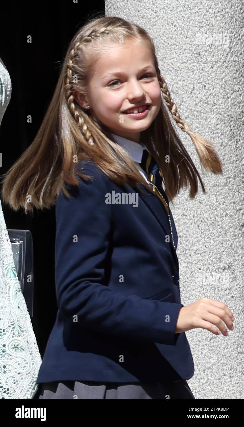 Madrid, 05/20/2015. SS.mm : les Rois à la première communion de leur fille Princesse Leonor. Photo : Ernesto Acute Archdc. Crédit : Album / Archivo ABC / Ernesto Agudo Banque D'Images