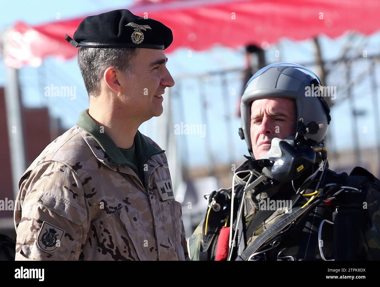 madrid,30-1-2014.-visite de SAR le Prince des Asturies à la brigade parachutiste.-photo ernesto acute.archdc. Crédit : Album / Archivo ABC / Ernesto Agudo Banque D'Images