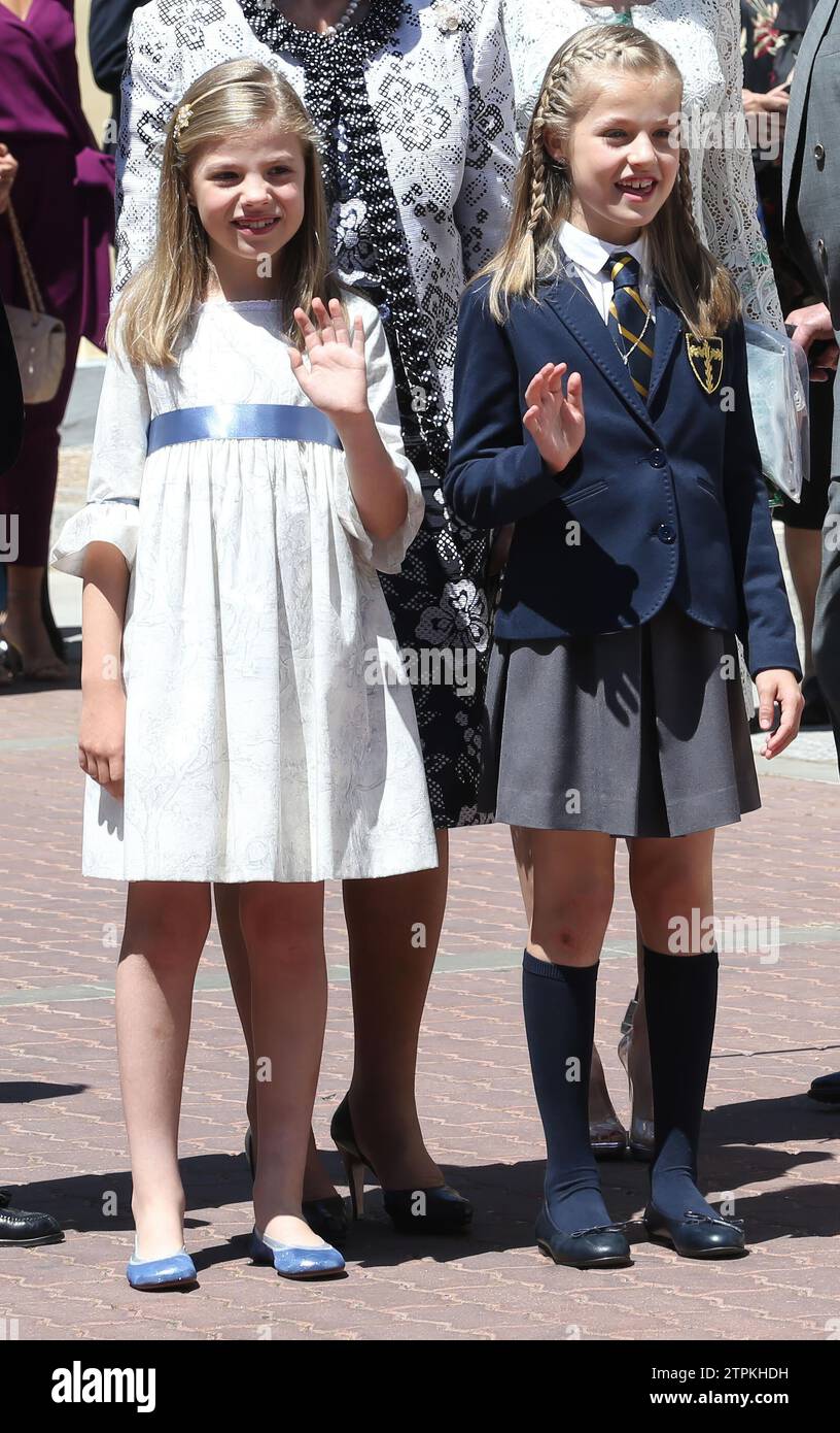 Madrid, 05/20/2015. SS.mm : les Rois à la première communion de leur fille Princesse Leonor. Photo : Ernesto Acute Archdc. Crédit : Album / Archivo ABC / Ernesto Agudo Banque D'Images