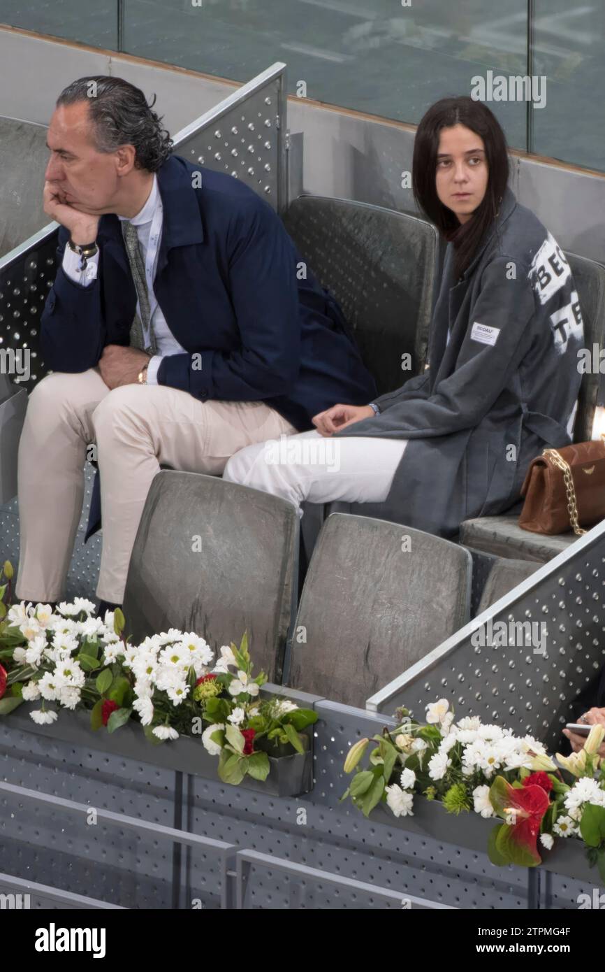 Madrid, 05/08/2019. Open de tennis de Madrid. Boîte magique. David Ferrer contre Zverev. Dernier match. Hommage d'adieu. Photo : de San Bernardo. ARCHDC. Crédit : Album / Archivo ABC / Eduardo San Bernardo Banque D'Images