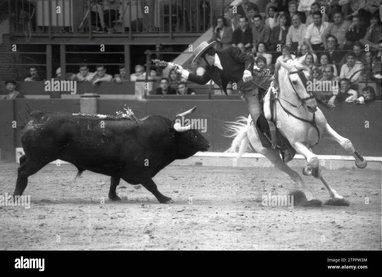 Saragosse, 04/27/1997. Pablo Hermoso de Mendoza lors d'une corrida à Saragosse. Crédit : Album / Archivo ABC / Fabián Simón Banque D'Images