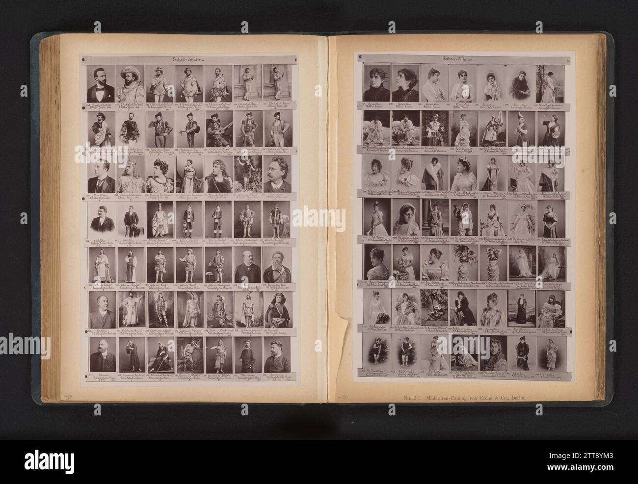 Portraits d'acteurs et actrices allemands, Erche & Co., c. 1880 - en 1885 ou avant Berlin Paper collotype Berlin Paper collotype Banque D'Images