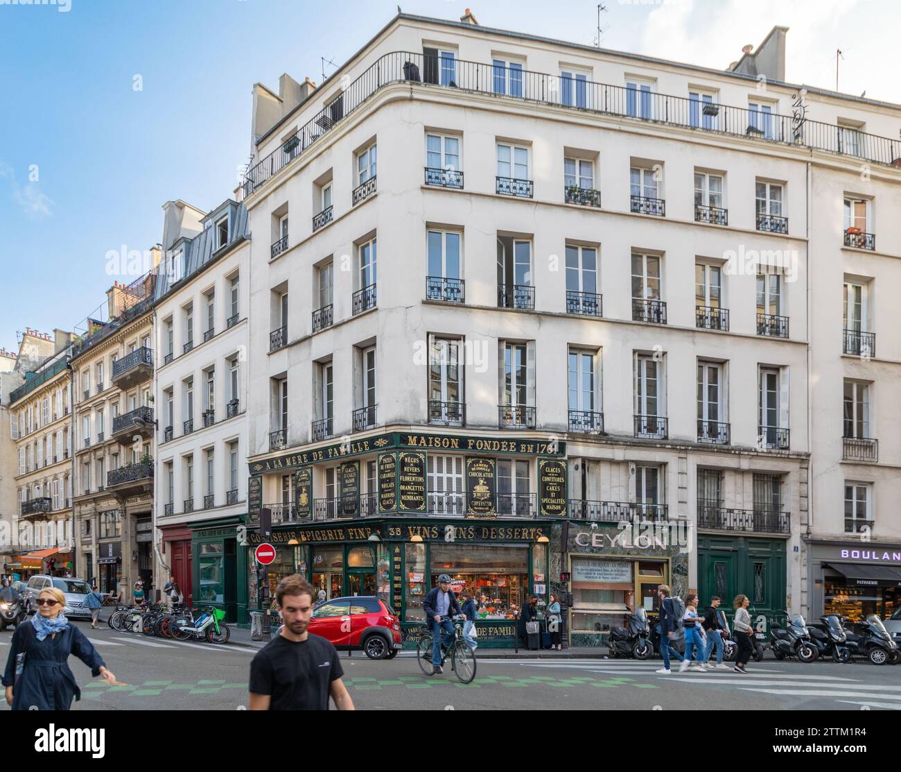 Confiserie chocolatée rue du Faubourg Montmartre, Paris, France Banque D'Images