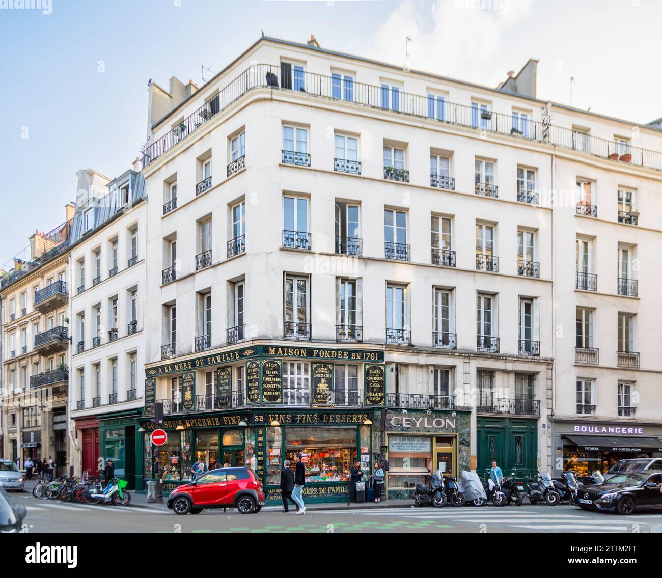 Confiserie chocolatée rue du Faubourg Montmartre, Paris, France Banque D'Images