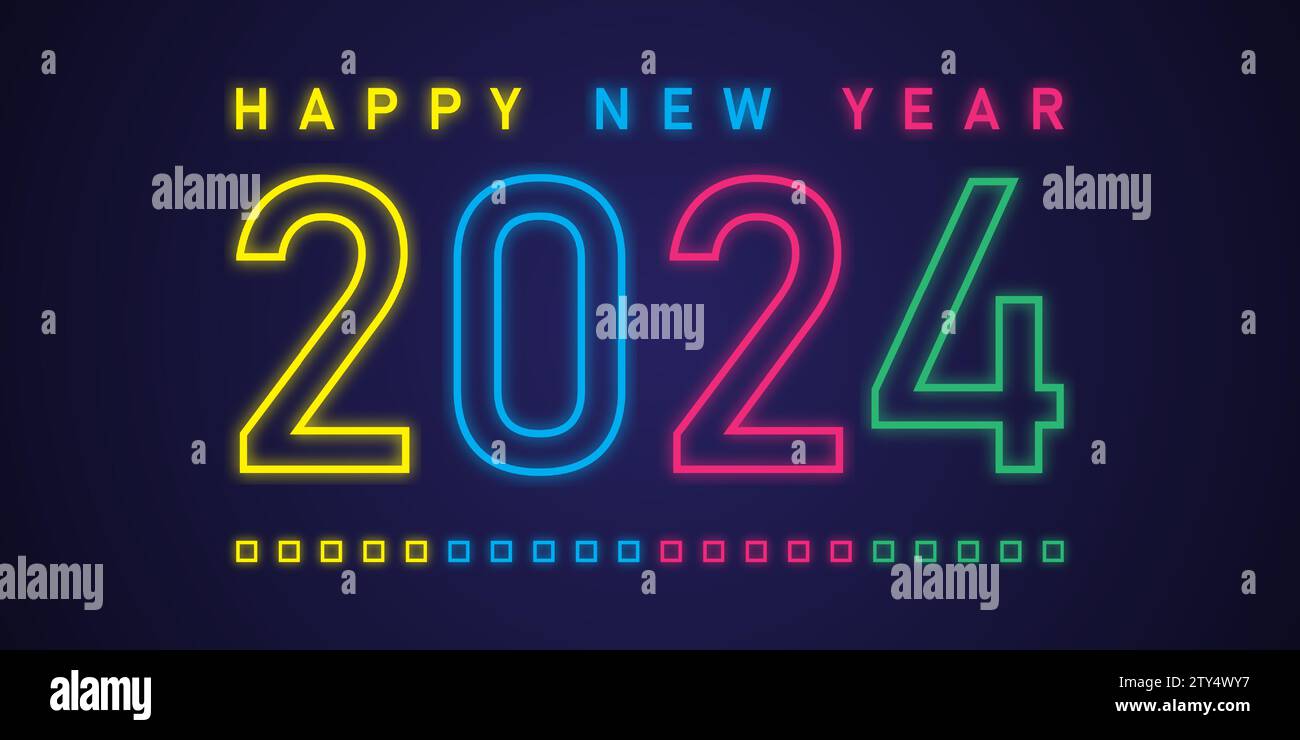 2024 heureux nouvel an arrière-plan Illustration de Vecteur