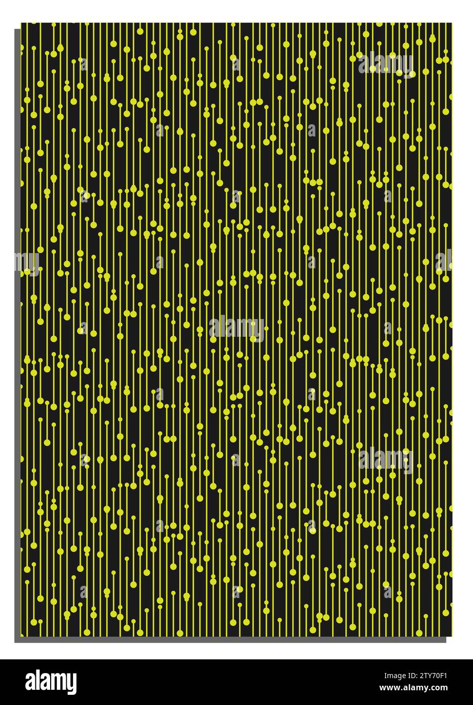 Fond abstrait noir vertical avec des lignes de contacts de microcircuit, couverture, page de titre de présentation, rapport, album au format A4. Disposition du gabarit Illustration de Vecteur