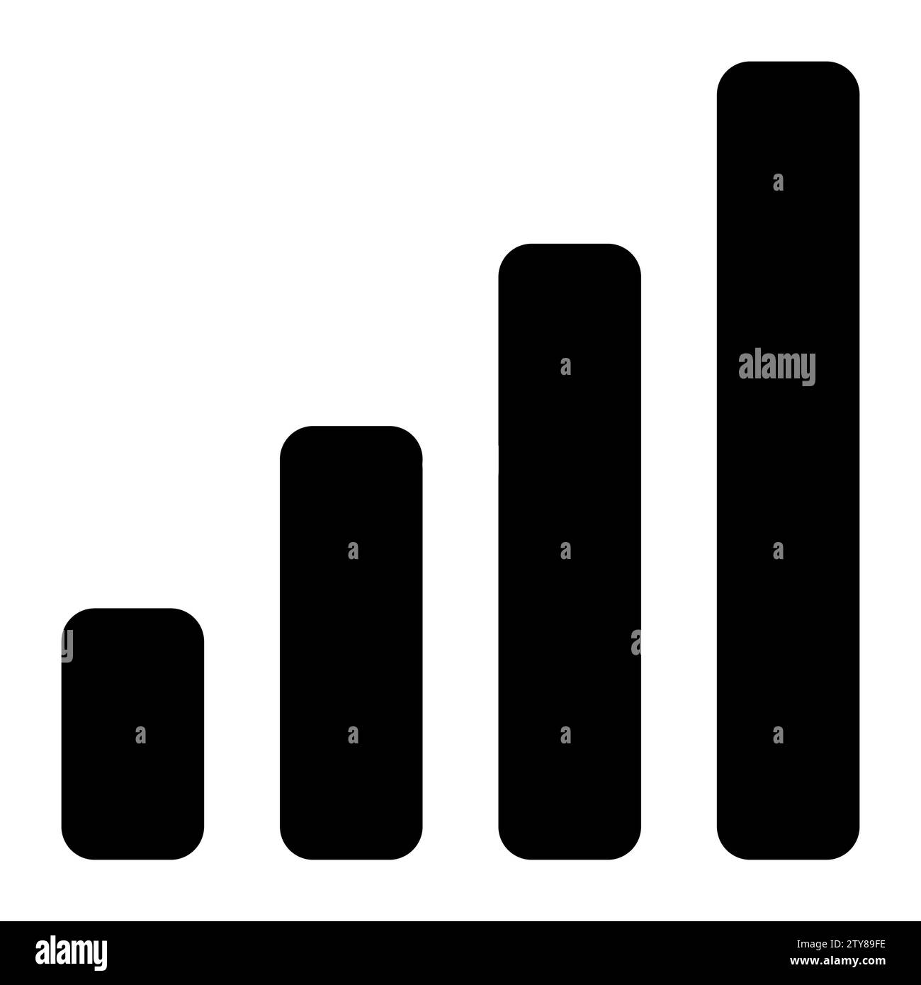 Conception d'icône de vecteur de signaux mobiles dans un style solide, interface utilisateur Illustration de Vecteur