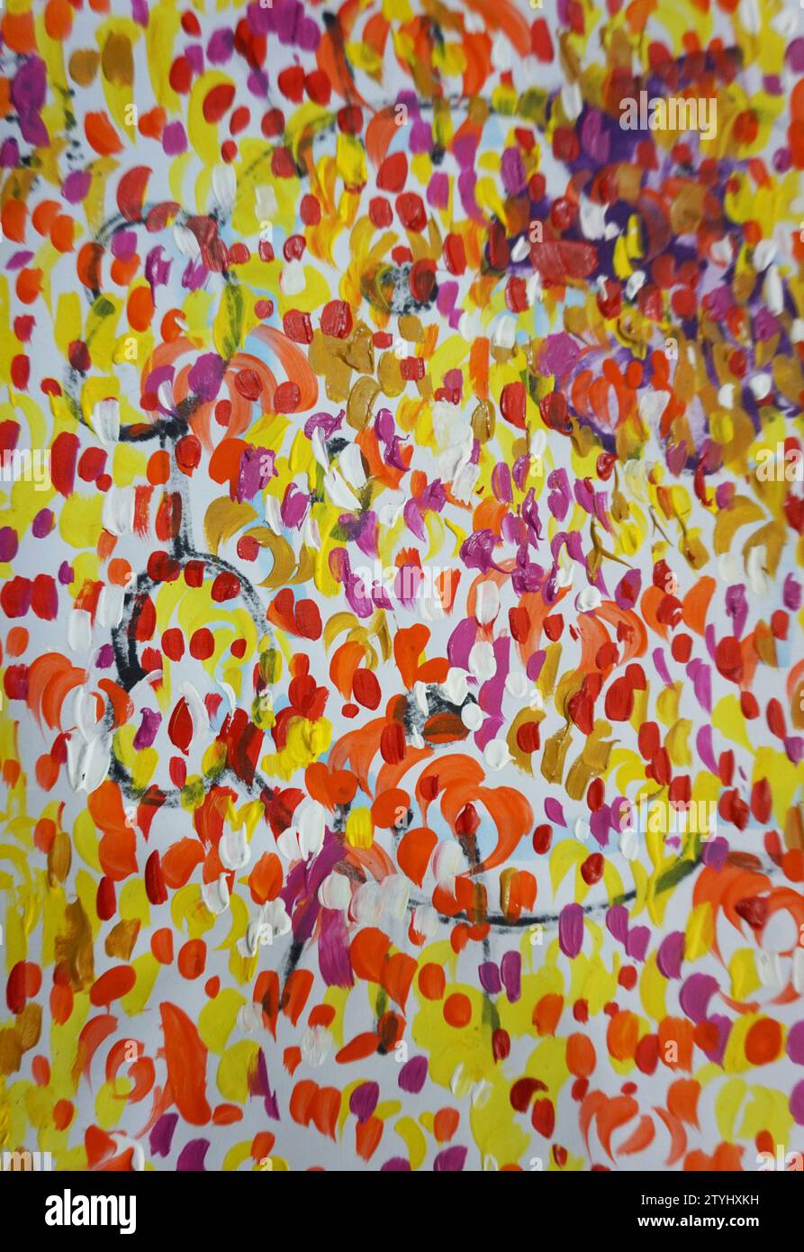 fond texturé coloré de peinture à l'huile abstraite Banque D'Images