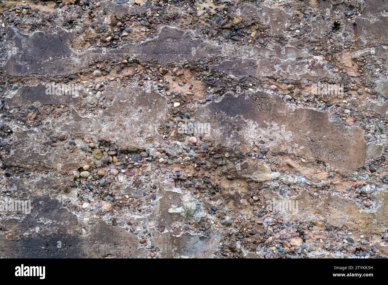 Texture du mur Harbour. Écosse Banque D'Images