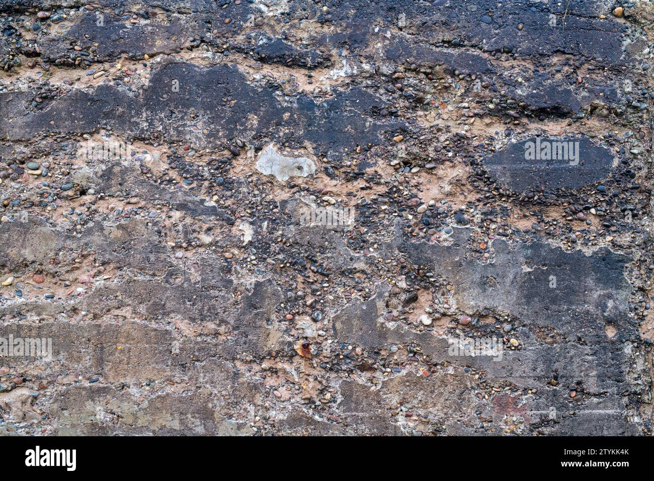 Texture du mur Harbour. Écosse Banque D'Images