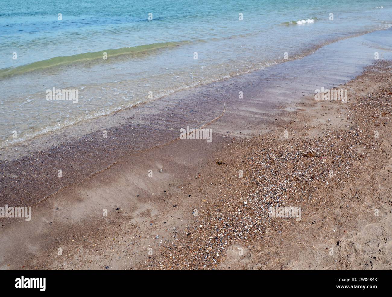 vagues sur la plage mer baltique Banque D'Images