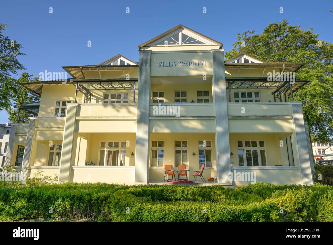 Villa Caprivi, Delbrückstraße, Heringsdorf, Usedom, Mecklenburg-Vorpommern, Deutschland Banque D'Images