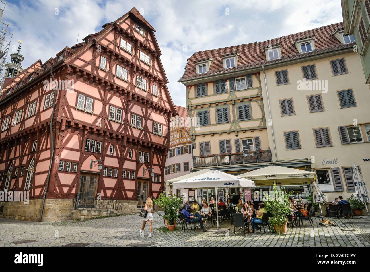 Rückseite, Altes Rathaus, Rathausplatz, Altstadt, Esslingen, Baden-Württemberg, Deutschland Banque D'Images