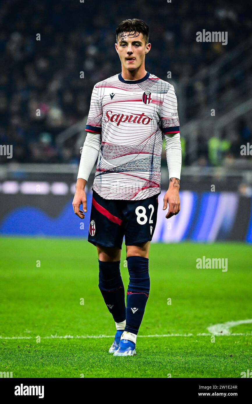 Milan, Italie, 20/12/2023, Kacper Urbański de Bologne lors du match de football italien de la Coppa Italia FC Internazionale vs Bologne au stade San Siro de Milan, Italie le 20 décembre 2023 crédit : Piero Cruciatti/Alamy Live News Banque D'Images