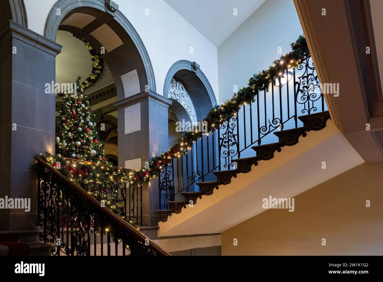 Le Grand Hôtel à York à Noël Banque D'Images