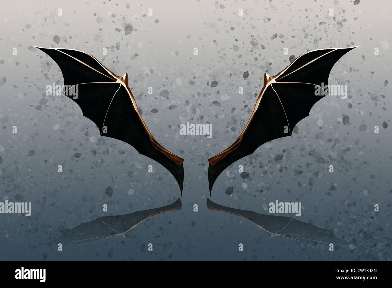 ailes de chauve-souris, démons Banque D'Images