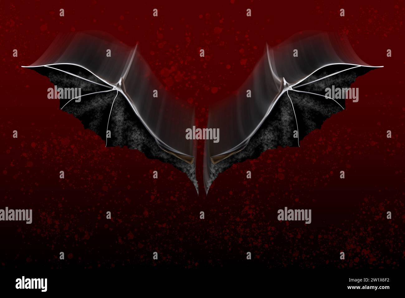 ailes de chauve-souris, démons Banque D'Images