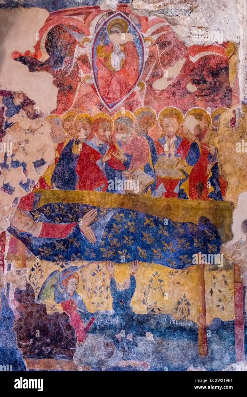 Peintures à l'intérieur de la Cattolica di Stilo, une église byzantine dans la commune de Stilo. Banque D'Images