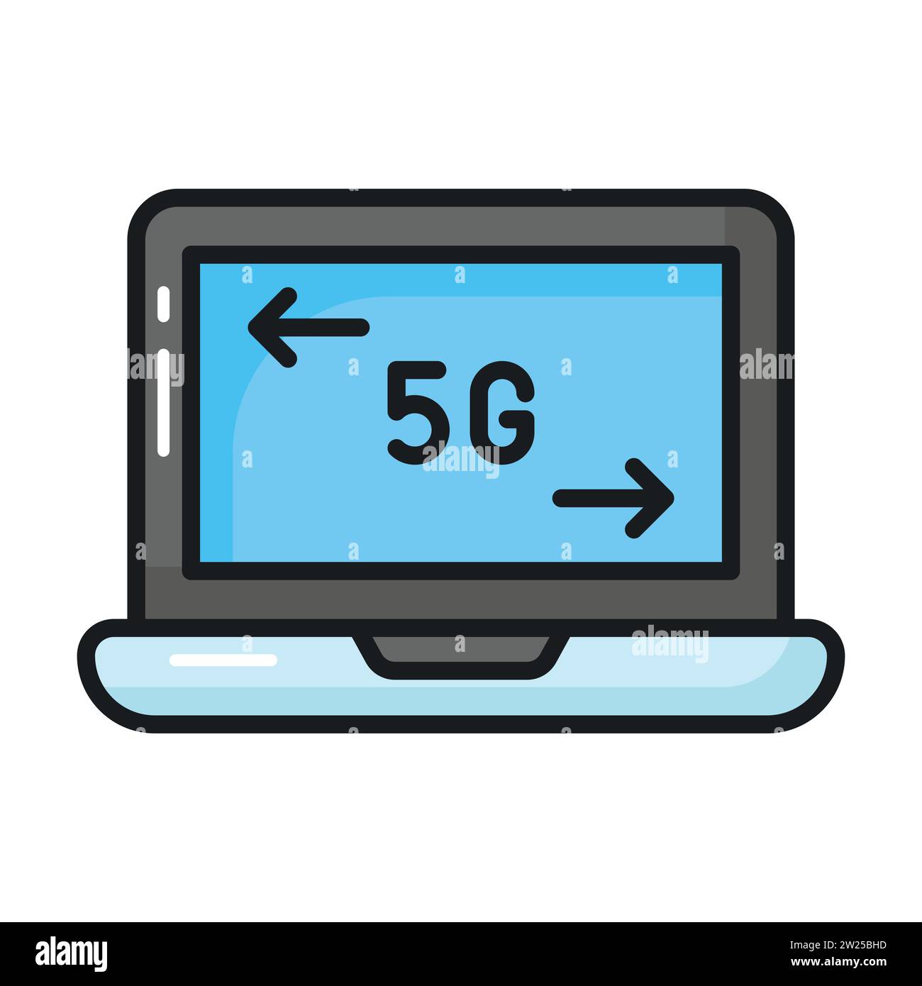 Vecteur soigneusement conçu de la technologie 5G, icône du réseau 5G dans un style modifiable Illustration de Vecteur