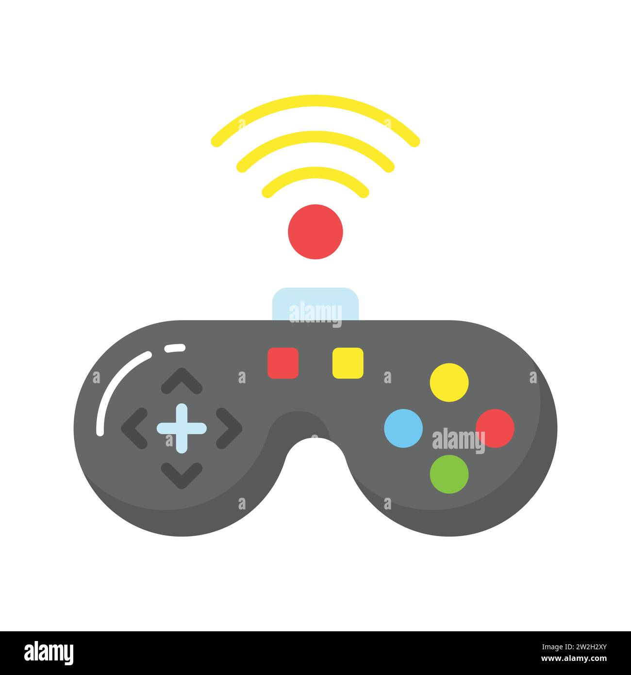 Vérifiez cette conception vectorielle de manette de jeu sans fil dans un style moderne, icône premium Illustration de Vecteur