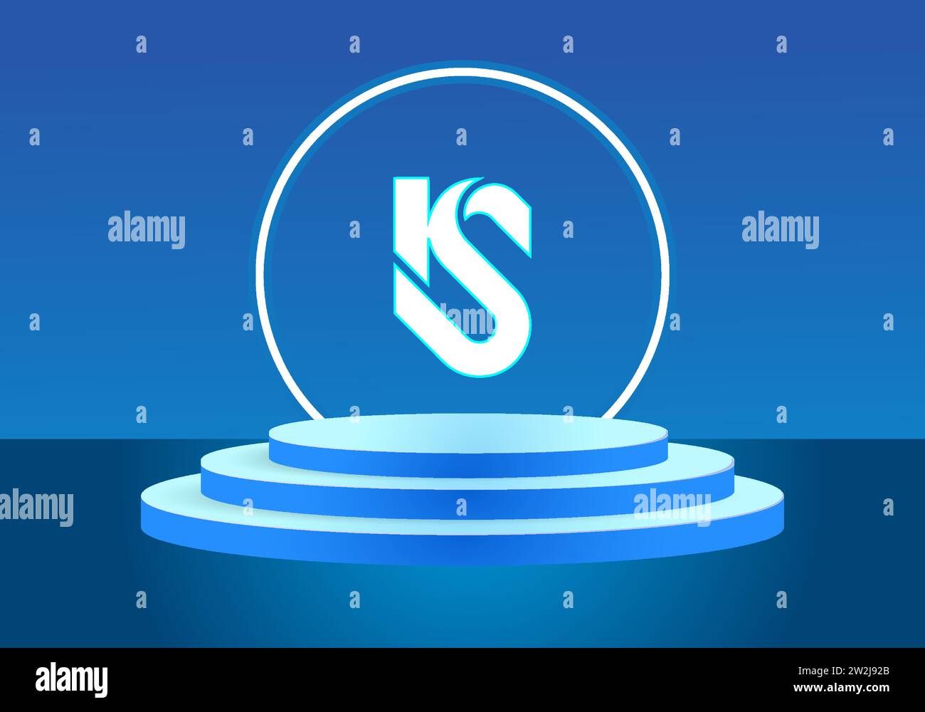 Signe logo bleu KT. Conception de logo de vecteur pour les entreprises. Illustration de Vecteur