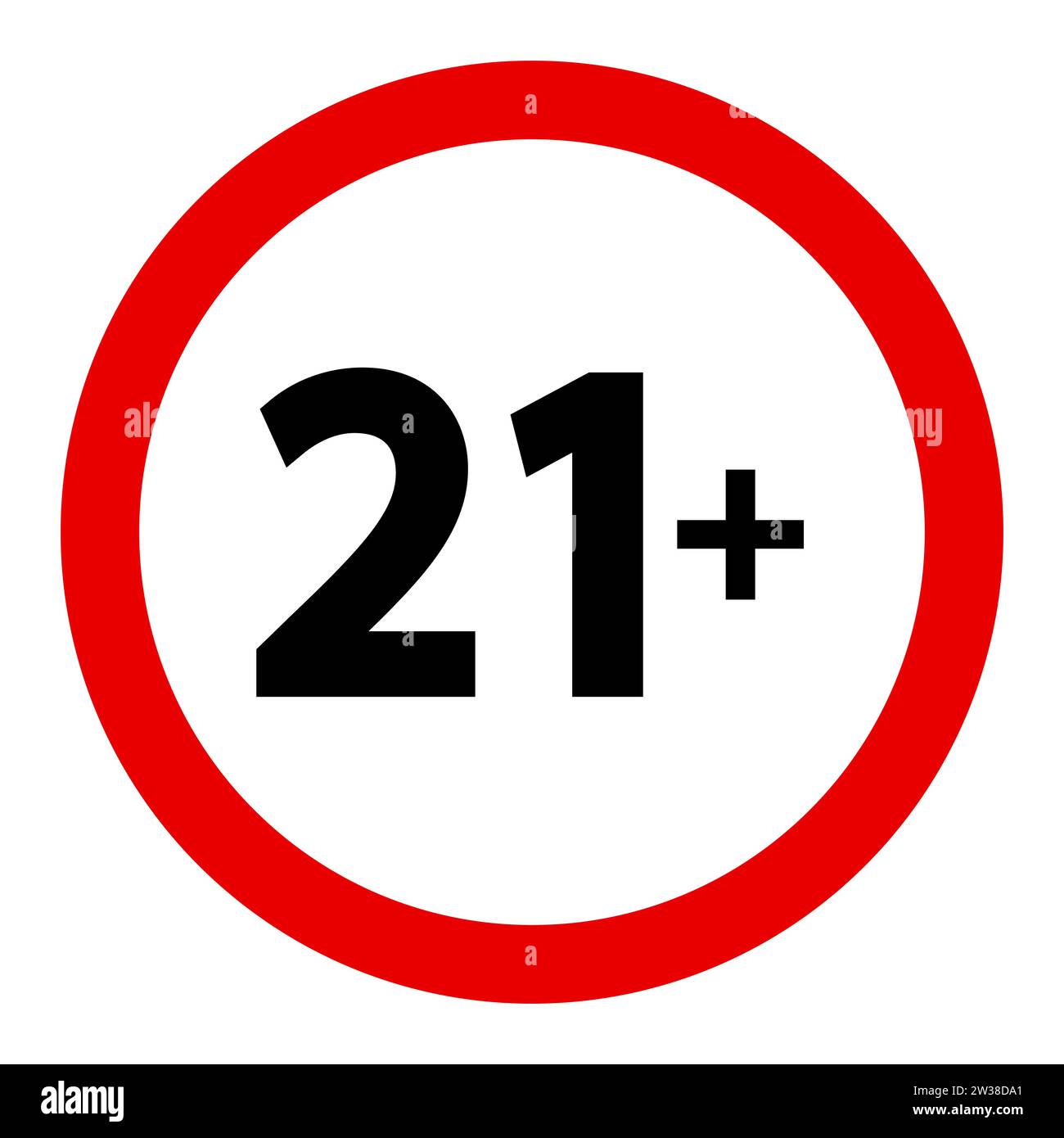 21 illustration. Limite d'âge, films, séries TV, dessins animés, cinéma, icônes de vecteur de bordure d'interdiction d'affichage de genre Illustration de Vecteur