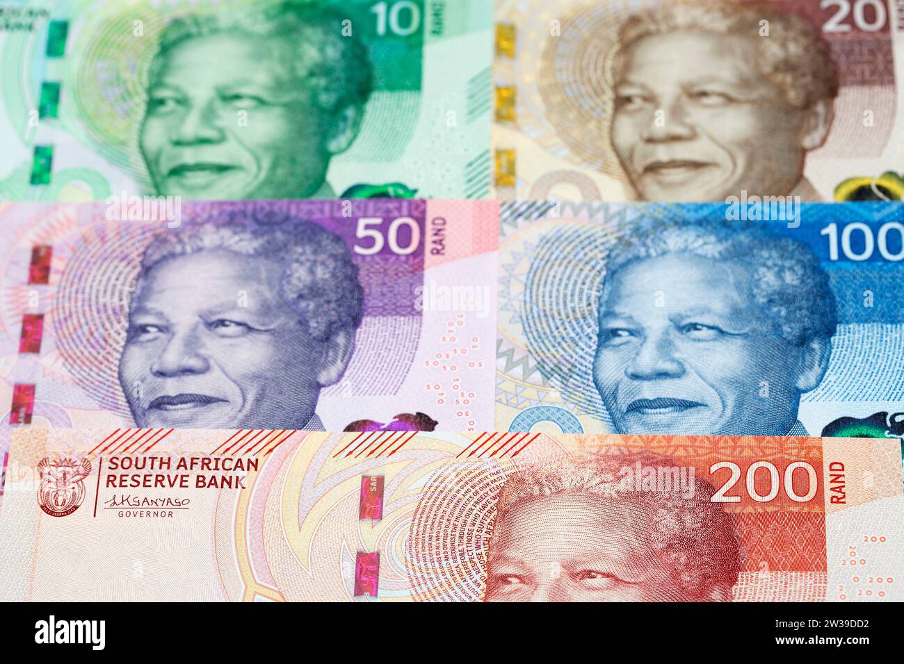 L'argent sud-africain - randonné une expérience d'affaires Banque D'Images