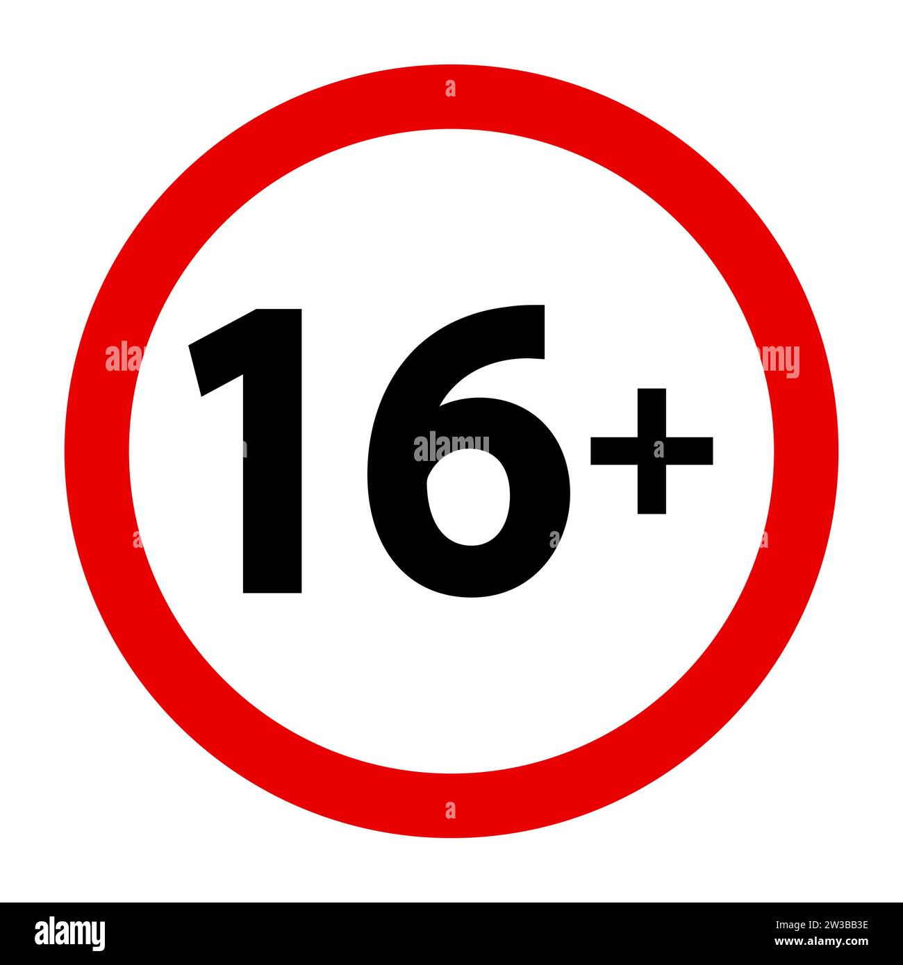 16 illustration. Limite d'âge, films, séries TV, dessins animés, cinéma, icônes de vecteur de bordure d'interdiction d'affichage de genre Illustration de Vecteur