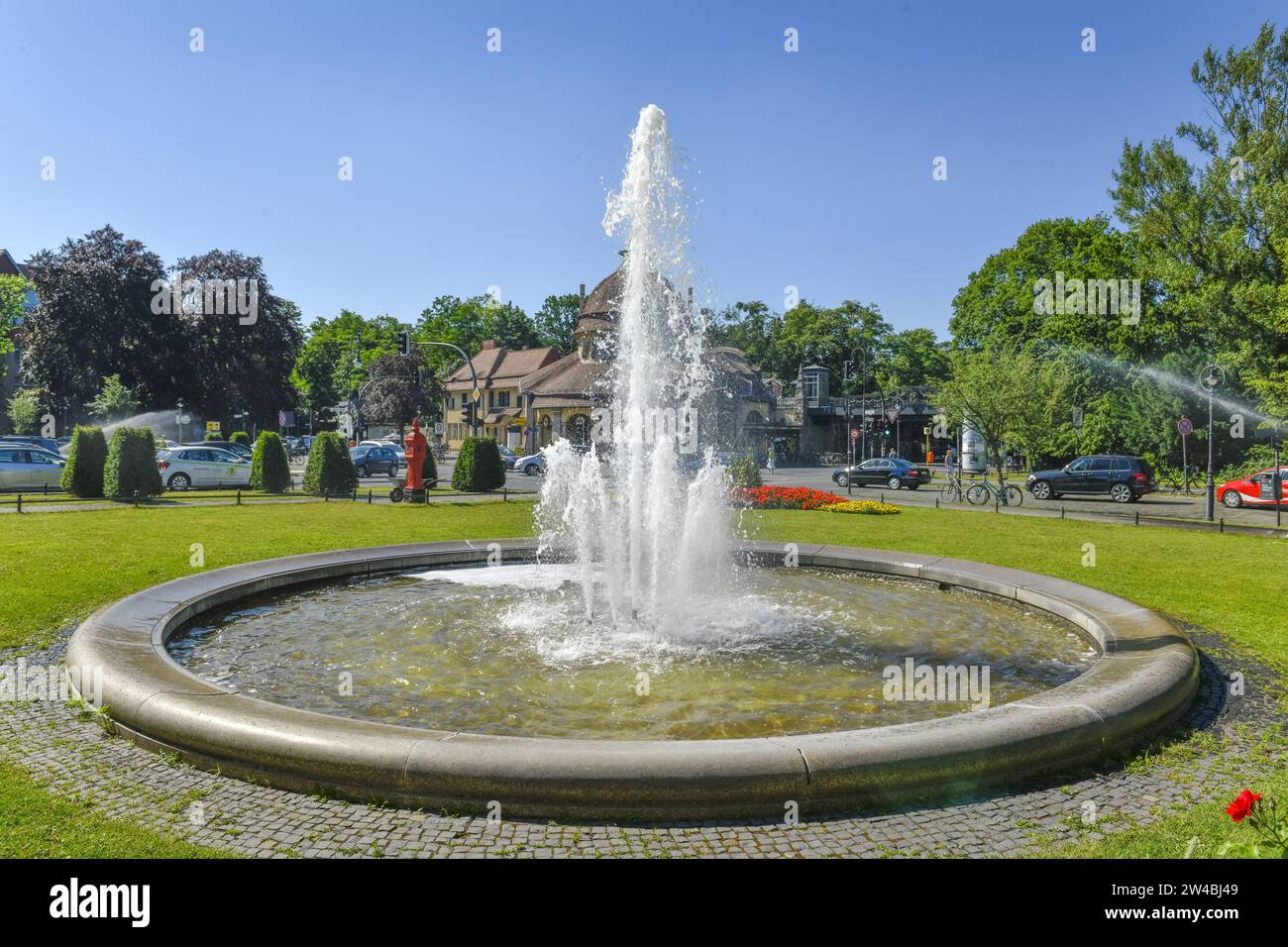 Springbrunnen, Mexikoplatz, Zehlendorf, Berlin, Deutschland Banque D'Images