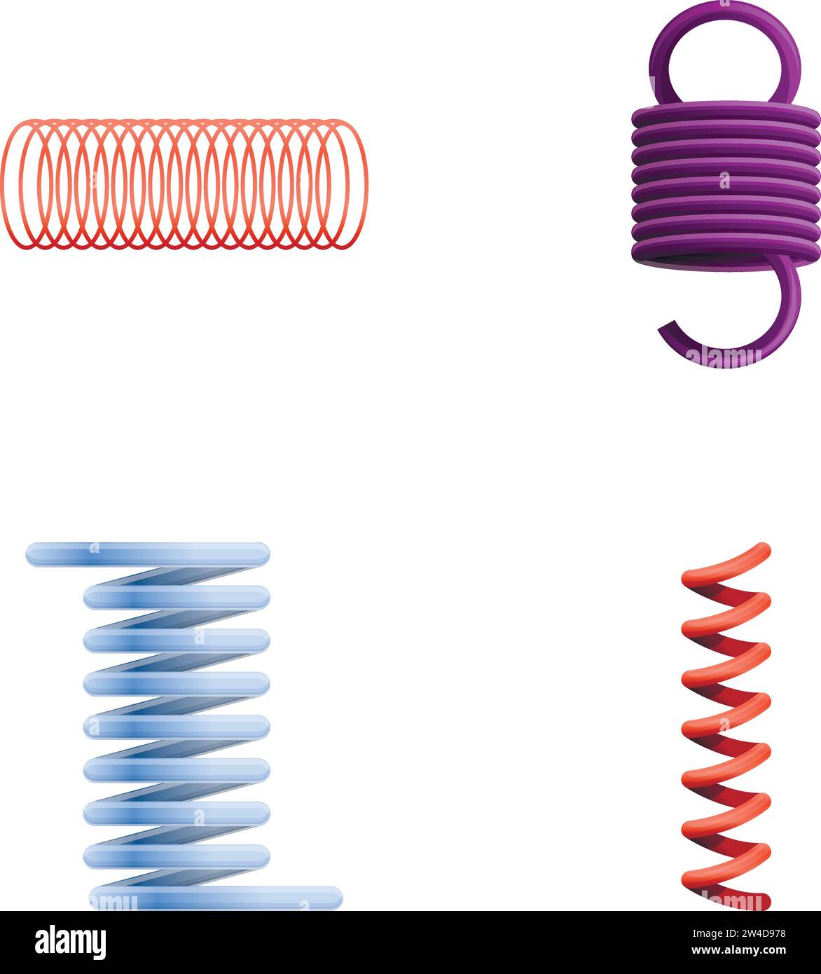 Icônes de ressort en plastique définir vecteur de dessin animé. Travaux de réparation. Détail, élément de rechange Illustration de Vecteur Icônes de ressort en plastique définir vecteur de dessin animé. Travaux de réparation. Détail, élément de rechange Illustration de Vecteur