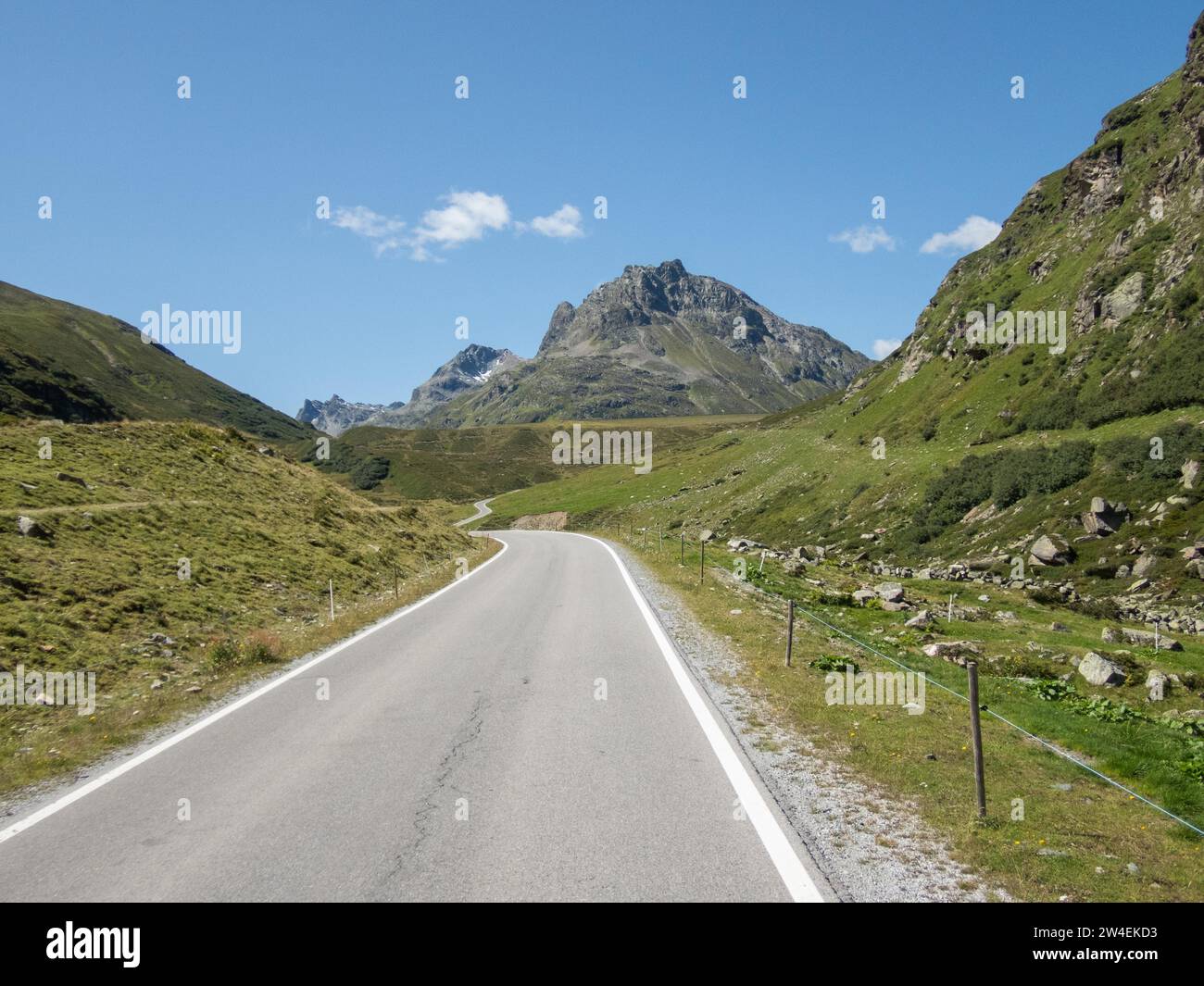 Silvretta High Alpine Road, sommets alpins derrière, Vorarlberg, Autriche, Europe Banque D'Images