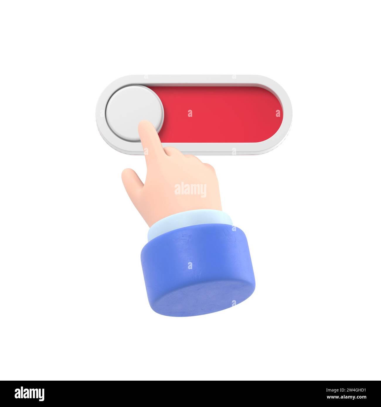 Icône de geste de dessin animé rendu Mockup.3d, la main de personnage ...
