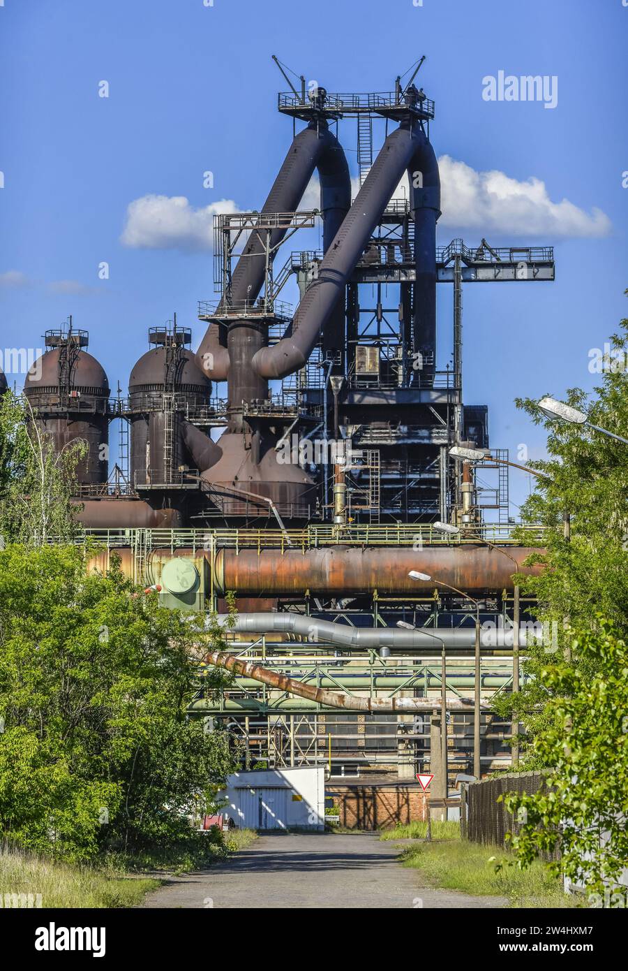 Hochofen Hüttenwerk, Arcelor Mittal, Eisenhüttenstadt, Brandebourg, Allemagne Banque D'Images