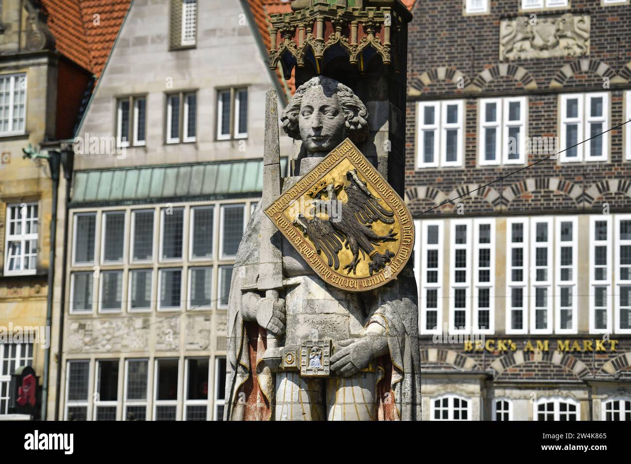 Statue de Roland, Marktplatz, Bremen, Allemagne Banque D'Images