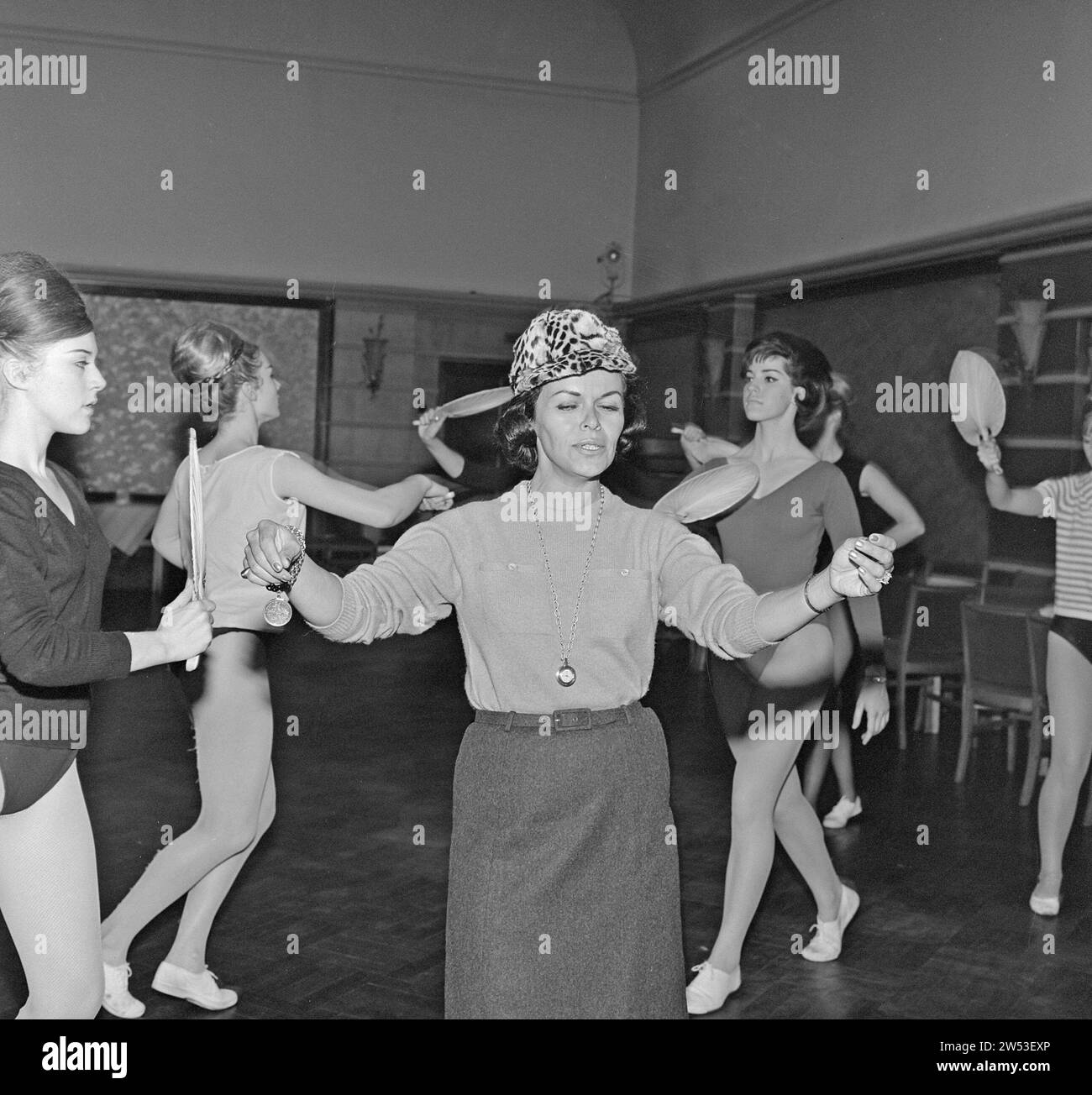 Eve Boswell vient pour la télévision néerlandaise ca. 7 janvier 1963 Banque D'Images