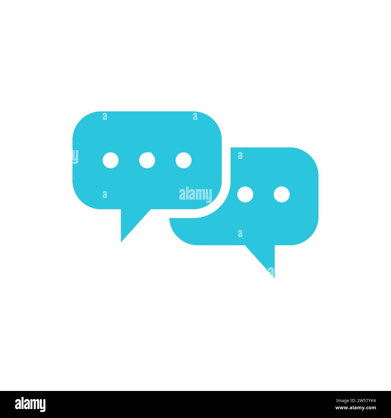 Parler, discuter, discuter, parler bubles. À partir du jeu d'icônes bleues. Illustration de Vecteur