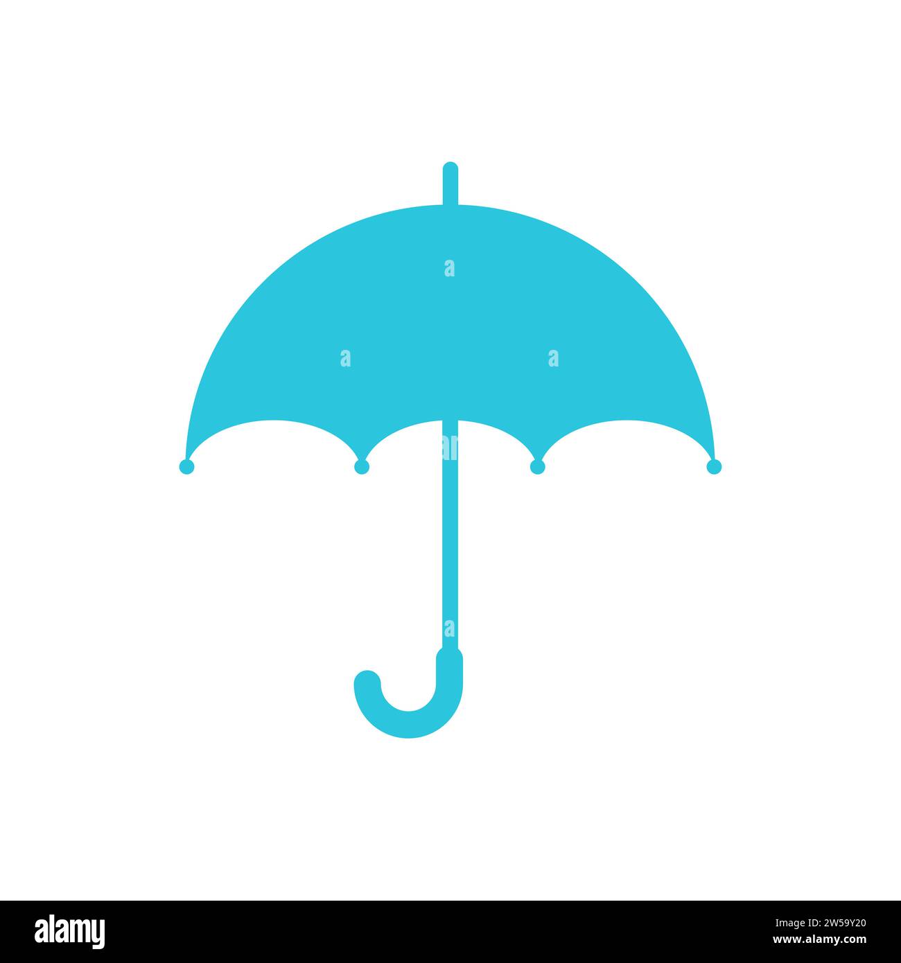 Icône parapluie. À partir du jeu d'icônes bleues Illustration de Vecteur